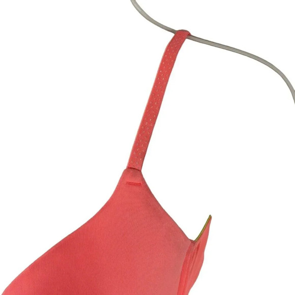Victorias Secret PINK Wear Everywhere Push-up Pigeonnant Orange Bra Size 34D - Picture 2 of 14